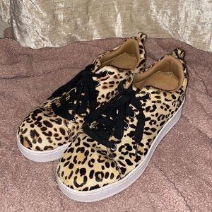 Cheetah platform sneakers!